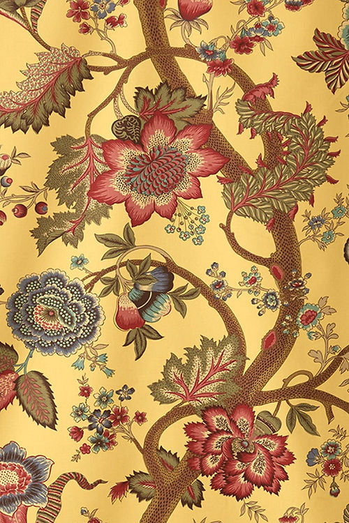Agra Fabric – Large-Scale Tree of Life Design