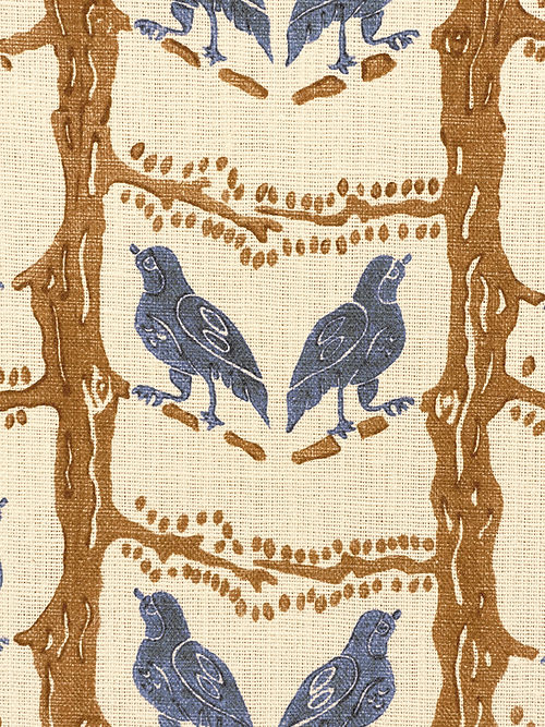 Bird Chatter Linen Fabric