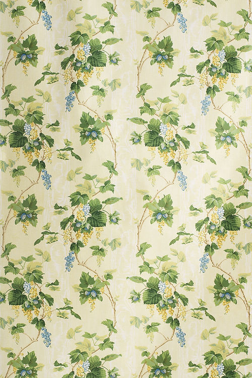 Nuts & Berries Fabric – 100% Cotton Chintz, Aqua / Teal