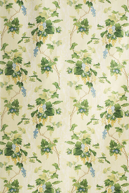 Nuts & Berries Fabric – 100% Cotton Chintz, Aqua / Teal
