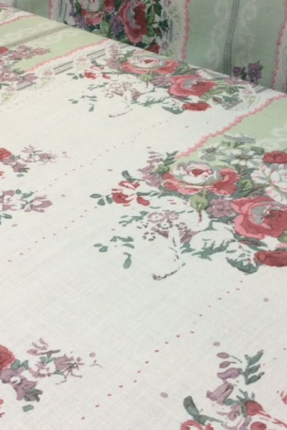 Westminster Handblock Fabric – Heritage Floral & Stripe Linen