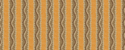 Agata Fabric – Rustic Stripe Linen Blend, Brown, Gold