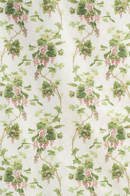 Nuts & Berries Fabric – 100% Cotton Chintz, Green
