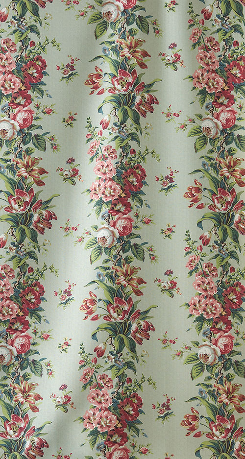Mansfield Fabric – Historic Floral Linen, Green
