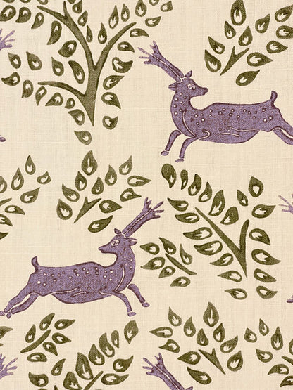 Deer Deer Linen Fabric – Classic Deer Motif