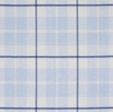 Blue and white checkered fabric pattern
Montana Wool Plaid Fabric – Oxford Grey Houndstooth Check, Arctic