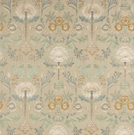 Floral-patterned wallpaper with beige and green tones
Dianthus Embroidered Fabric