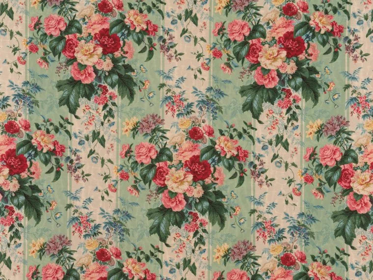 Mortefontaine Printed Cotton, Vert